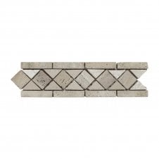 Adria Cream Beige Stone 10cm x 30cm Wall & Floor Border Tile