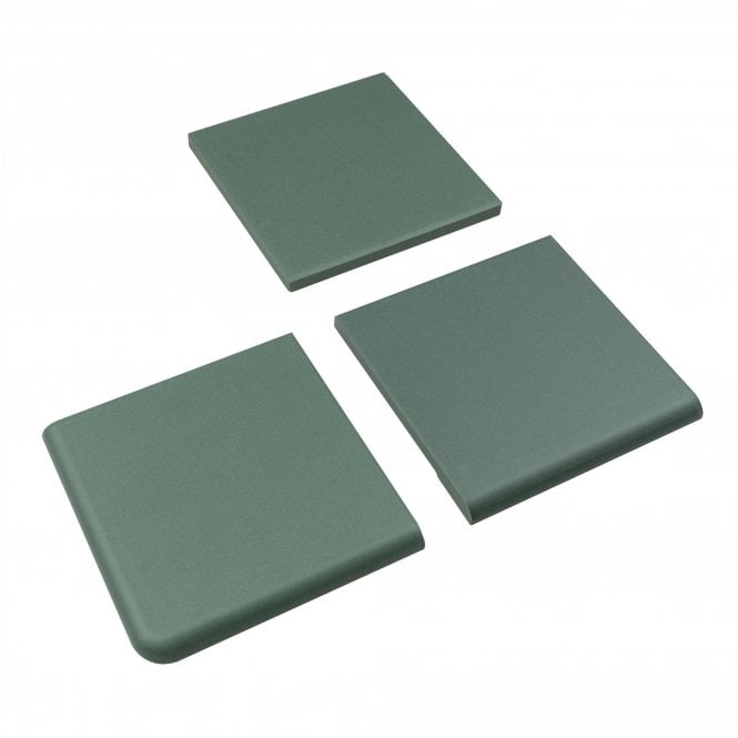 All Victorian Green Fireplace Quarry Hearth Tile Set (Full Set Deal)