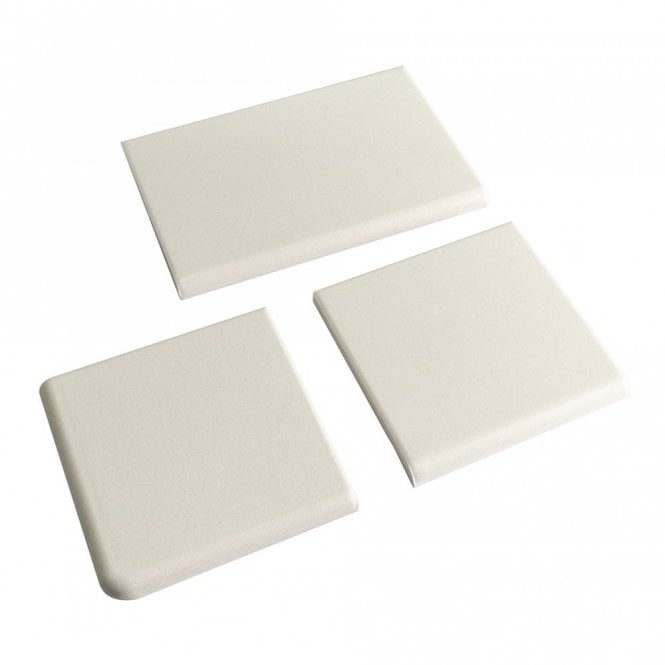 All White Fireplace Quarry Hearth Tile Set (Full Set Deal)