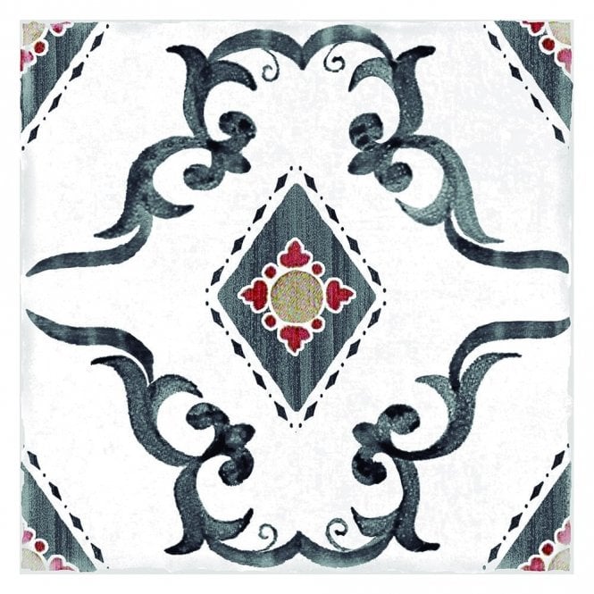 Andratex Dragonera Charcoal 14.7cm x 14.7cm Wall & Floor Tile