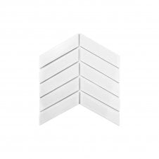 Arrow White Glossy (4.5cm x 18cm) 22.4cm x 31.85cm Mosaic Tile