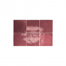 Artisan Burgundy 13.2cm x 13.2cm Wall Tile