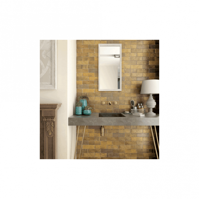 Artisan Gold 6.5cm x 20cm Wall Tile