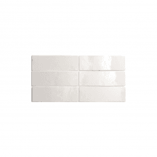 Artisan White 6.5cm x 20cm Wall Tile