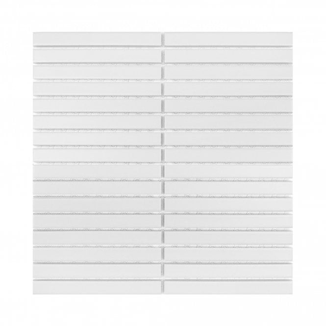 Bamboo Rice White (1.5cm x 14.5cm) 29.7cm x 29.7cm Mosaic Tile