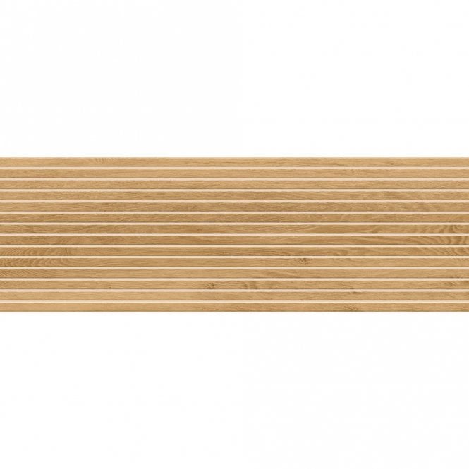 Bandwood Beige/White Structure Matt 39.8cm x 119.8cm Wall Tile