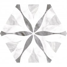 Bardiglio Hexagon Flower 17.5cm x 20cm Wall & Floor Tile