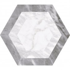Bardiglio Hexagon Geo 17.5cm x 20cm Wall & Floor Tile