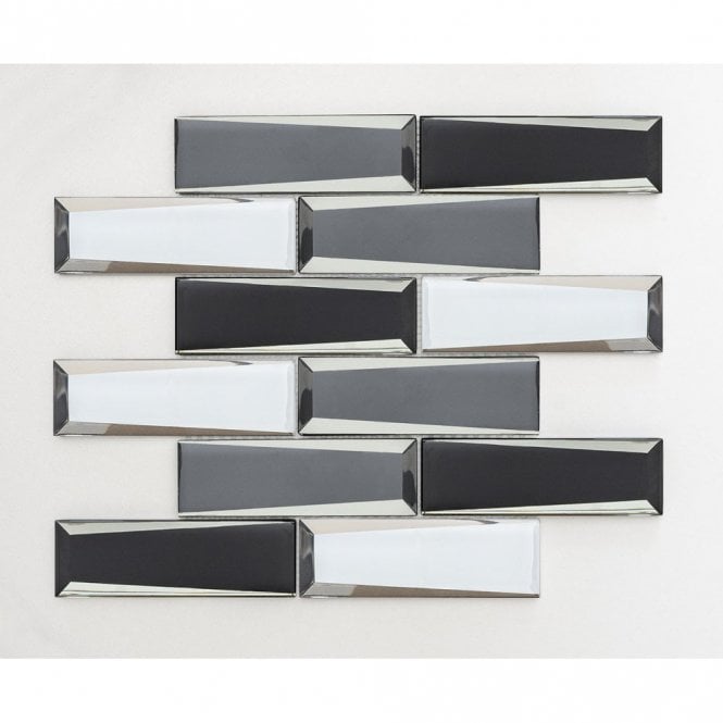 Bel Mirror Black Mix 30cm x 30cm Mosaic Tile