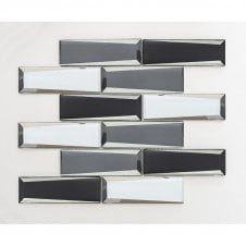 Bel Mirror Black Mix 30cm x 30cm Mosaic Tile