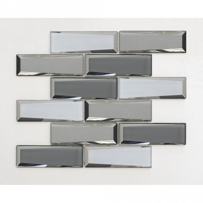 Bel Mirror Grey Mix 30cm x 30cm Mosaic Tile