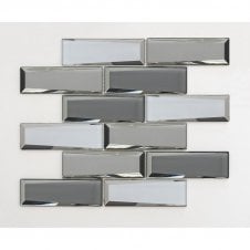Bel Mirror Grey Mix 30cm x 30cm Mosaic Tile