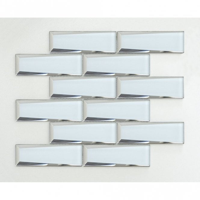 Bel Mirror White 30cm x 30cm Mosaic Tile