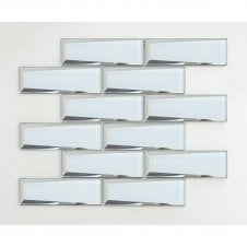 Bel Mirror White 30cm x 30cm Mosaic Tile