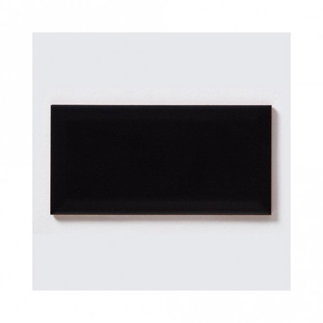Bevel Black Matt 10cm x 20cm Wall Tile