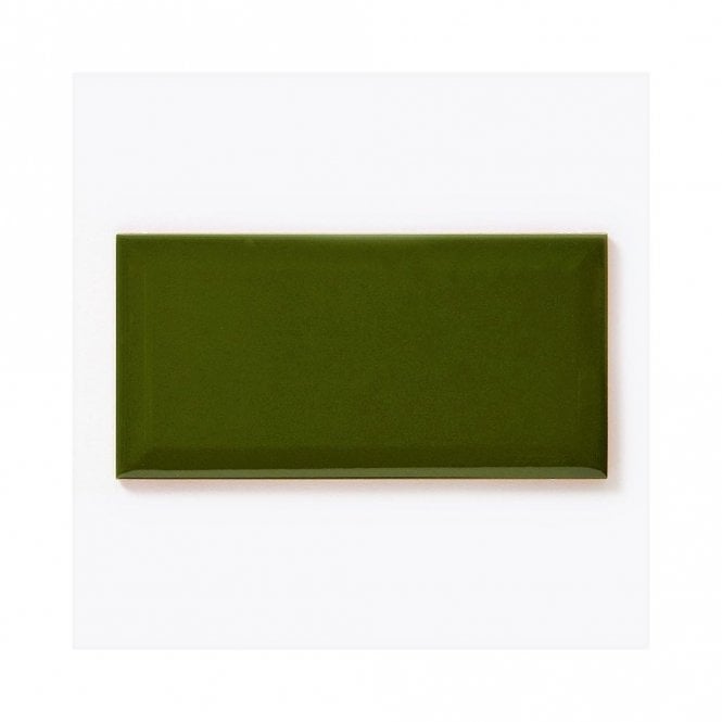 Bevel Botella Green Gloss 10cm x 20cm Wall Tile