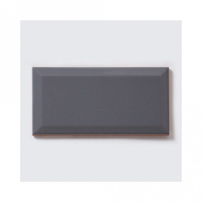Bevel Dark Grey GLOSS 10cm x 20cm Wall Tile