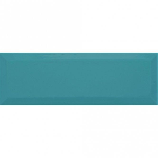 Bisel Turquesa Brillo 10cm x 30cm Wall Tile