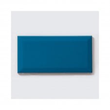 Biselado Aqua Blue Brillo 10cm x 20cm Wall Tile