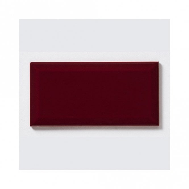 Biselado Granate Brillo 10cm x 20cm Wall Tile