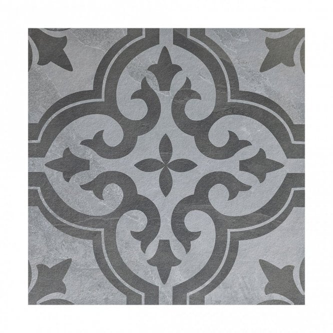Brazillian Black/Grey Flower 60cm x 60cm 2cm Slab Tile