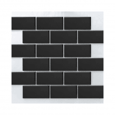 Brick Black Glossy (4.5cm x 9.5cm) 29.1cm x 29.55cm Wall & Floor Tile