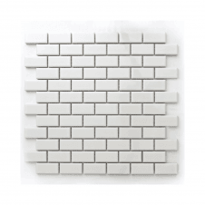 Brick White Glossy (2.3cm x 4.8cm) 30cm x 30cm Wall & Floor Tile