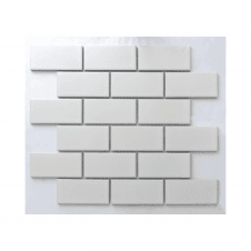 Brick White Glossy (4.5cm x 9.5cm) 29.1cm x 29.55cm Wall & Floor Tile