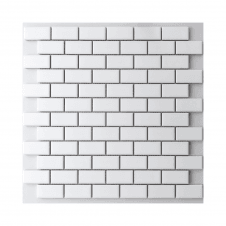 Brick White Matte (2.3cm x 4.8cm) 30cm x 30cm Wall & Floor Tile