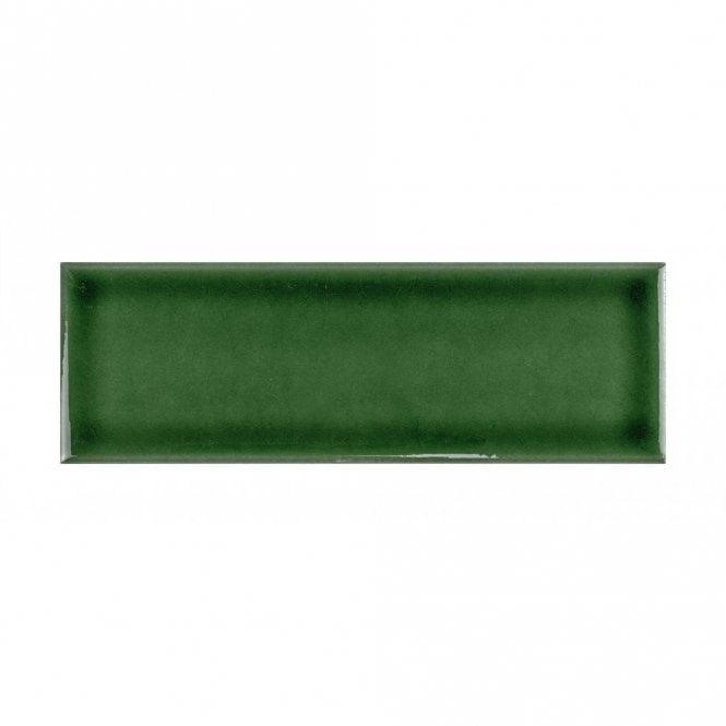 British Ceramic Tile Plain Victorian Green 5cm x 15cm Wall Tile