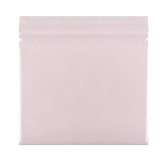British Ceramic Tile Puddle Glaze English Rose 15cm x 15cm Skirting Tile