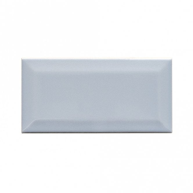 Budget Glossy Grey Bevel 7.5cm x 15cm Wall Tile