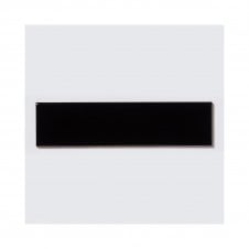 Budget Ripple Gloss Black 7.5cm x 30cm Wall Tile