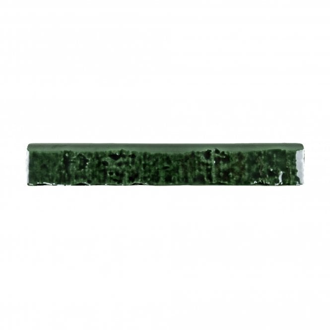 Bullnose Emerald Crackle 3.8cm x 23.5cm Wall Tile