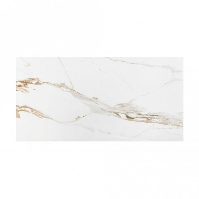 Calcatta Gold Polished 80cm x 160cm Marble Effect Tile