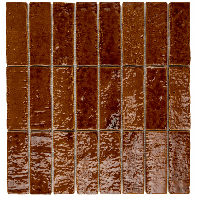 Caramello Parallel 33.7cm x 32.2cm Mosaic Tile 