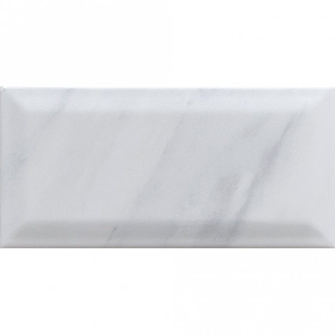 Carrara Bevelled Glossy 10cm x 20cm Wall Tile