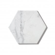 Carrara Hexagon 17.5cm x 20cm Wall & Floor Tile