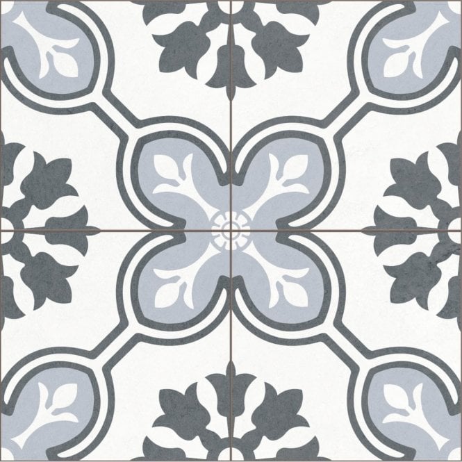 Chateau Blue Pre cut 45cm x 45cm Wall & Floor Tile