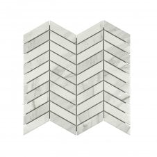 Chevron Matt Statuario (2.3cm x 8.5cm) 28.85cm x 30.25cm Wall & Floor Tile