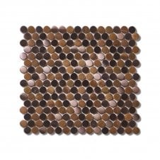 Circle Copper Mix 29.4cm x 31.5cm Mosaic Tile