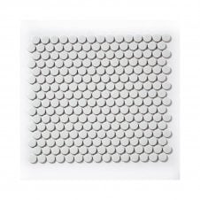 Circle White Glossy Porcelain 29.4cm x 31.5cm Mosaic Tile