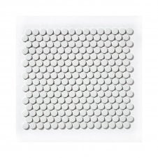 Circle White Matt Porcelain 29.4cm x 31.5cm Mosaic Tile