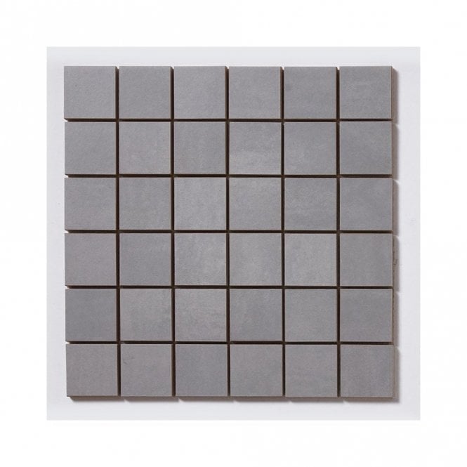 Concrete Flower Dark Grey 29.7cm x 29.7cm Mosaic Tile