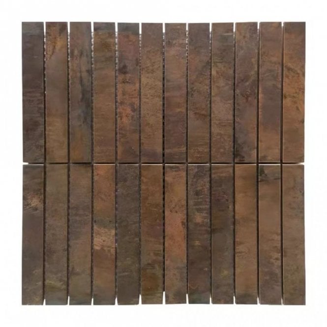 Copper KitKat Mix 29.8cm x 29.8cm (2.3cm x 14.7cm) Mosaic Tile
