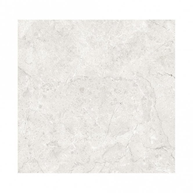 Cosy Snow White Polished 60cm x 60cm Wall & Floor Tile