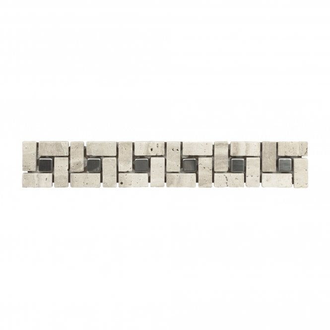 Cream Square Border 5cm x 30cm Border Tile