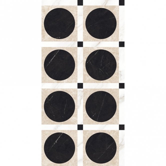 Creme Noir Decor 60cm x 120cm Wall & Floor Tile
