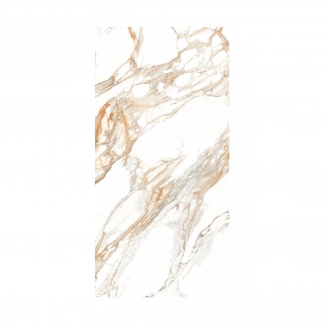 Crystal Calacatta Gold 60cm x 120cm Marble Effect Tile