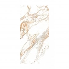 Crystal Calacatta Gold 60cm x 120cm Marble Effect Tile